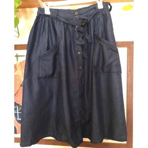 Forever 21 Button through chambray midi skirt.